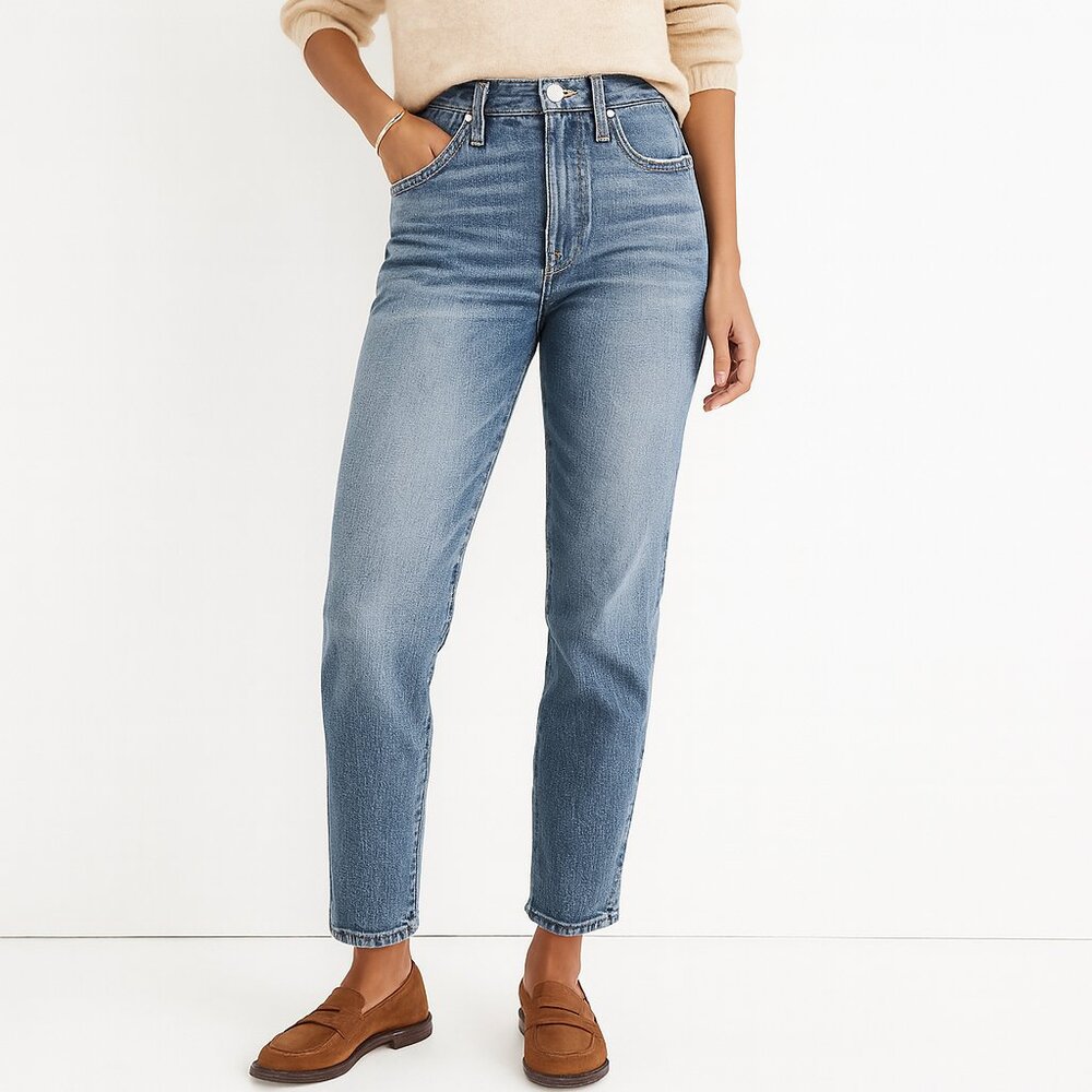 Madewell Perfect Vintage Jeans Women’s 23 Belbury Wash High‎ Rise Tapered Casual